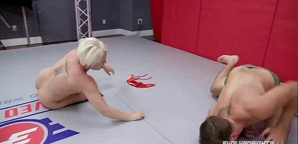  Helena Locke naked wrestling vs Nathan Bronson losing and fucked silly